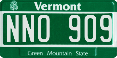 VT license plate NNO909