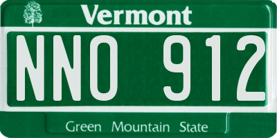 VT license plate NNO912