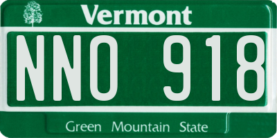 VT license plate NNO918