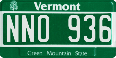 VT license plate NNO936