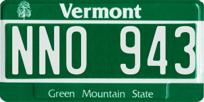 VT license plate NNO943