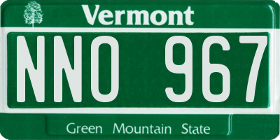 VT license plate NNO967