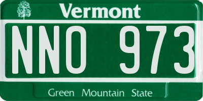 VT license plate NNO973
