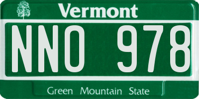 VT license plate NNO978