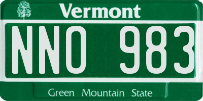 VT license plate NNO983