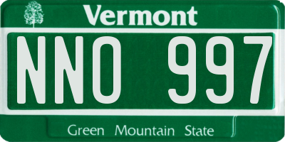 VT license plate NNO997