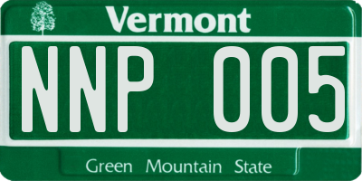 VT license plate NNP005
