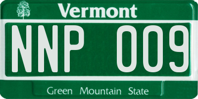VT license plate NNP009