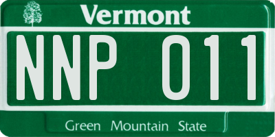 VT license plate NNP011