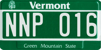 VT license plate NNP016