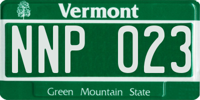 VT license plate NNP023