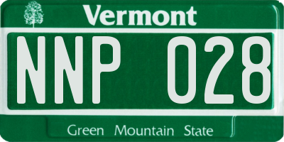 VT license plate NNP028