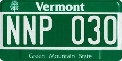 VT license plate NNP030