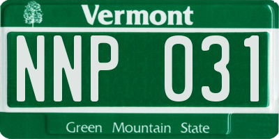 VT license plate NNP031