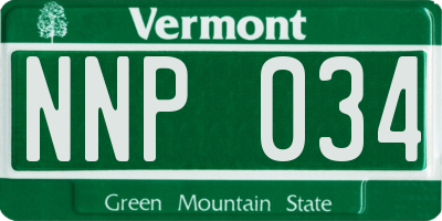 VT license plate NNP034