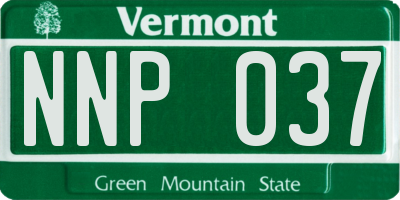 VT license plate NNP037