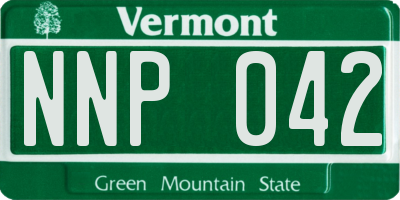 VT license plate NNP042