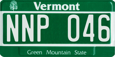 VT license plate NNP046