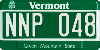 VT license plate NNP048