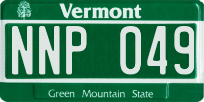 VT license plate NNP049