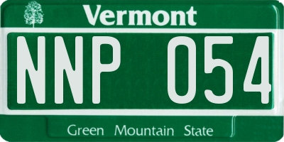 VT license plate NNP054
