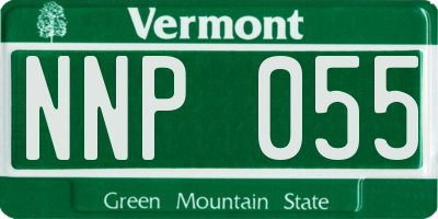 VT license plate NNP055