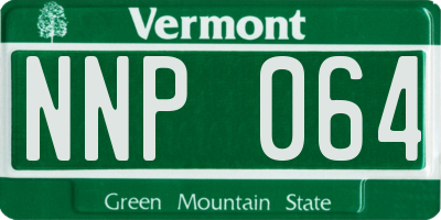VT license plate NNP064