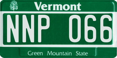 VT license plate NNP066