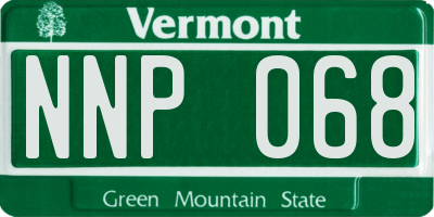 VT license plate NNP068
