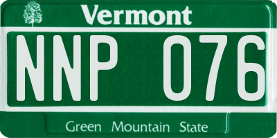 VT license plate NNP076
