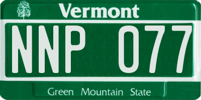 VT license plate NNP077
