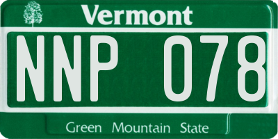 VT license plate NNP078