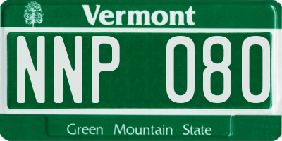 VT license plate NNP080