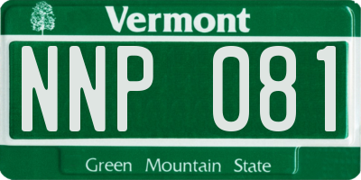 VT license plate NNP081