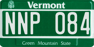VT license plate NNP084