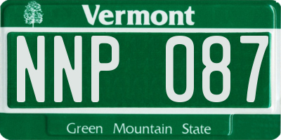 VT license plate NNP087