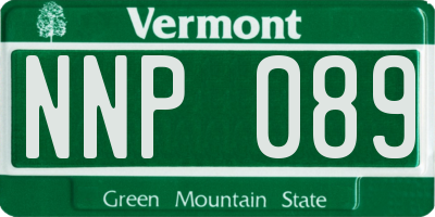VT license plate NNP089