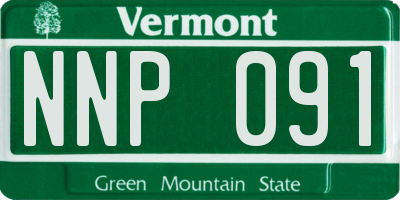 VT license plate NNP091