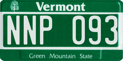 VT license plate NNP093