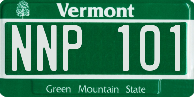VT license plate NNP101