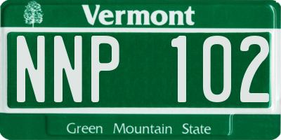 VT license plate NNP102
