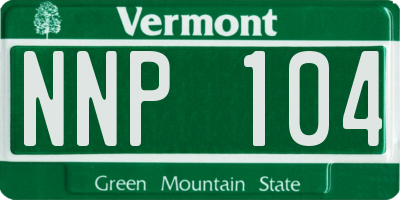 VT license plate NNP104