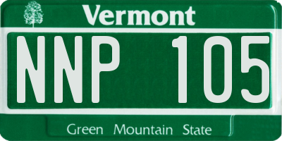 VT license plate NNP105