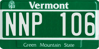 VT license plate NNP106