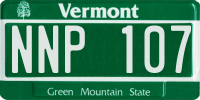 VT license plate NNP107
