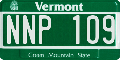 VT license plate NNP109