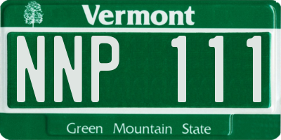 VT license plate NNP111