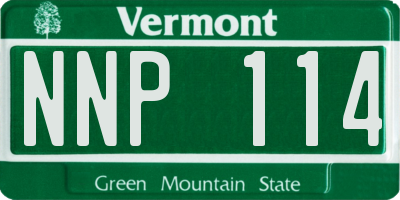 VT license plate NNP114