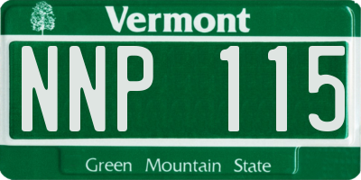 VT license plate NNP115
