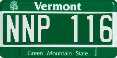VT license plate NNP116